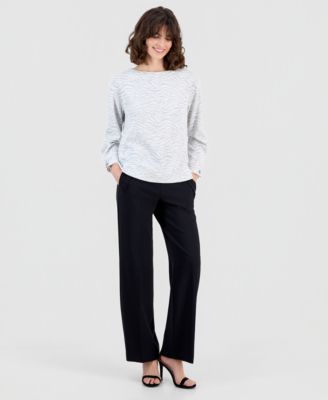 Women's Animal Print Boat Neck Sweater