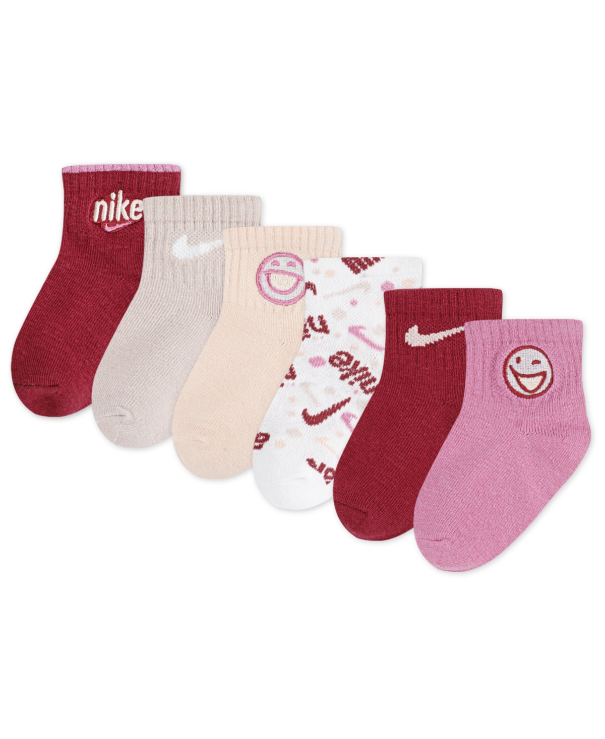 Nike Baby Girls 6-pack Play For All Infant Socks In Multi