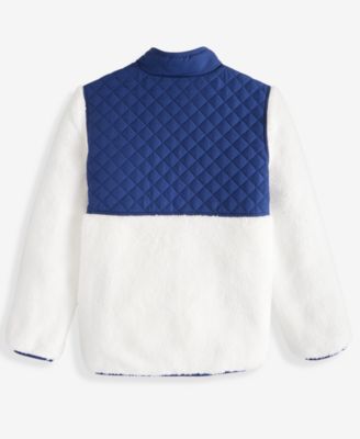 Boys 5-20 Color Blocked Faux-Sherpa Jacket, Macy's Exclusive
