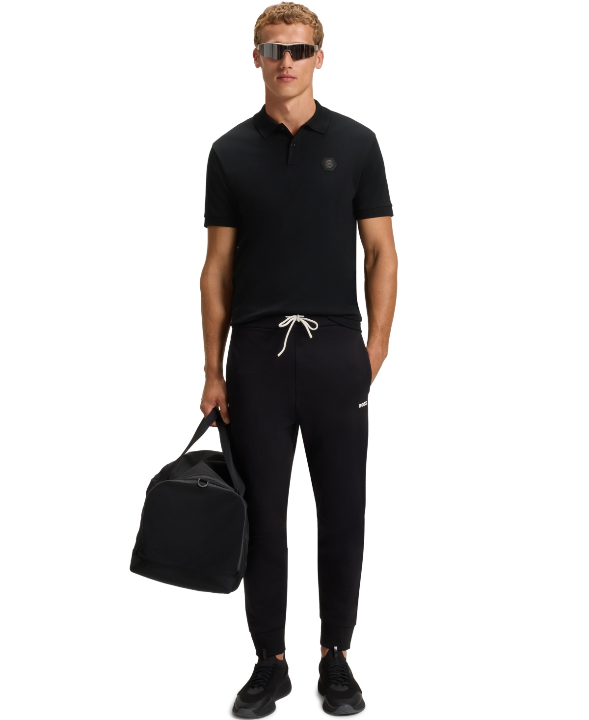 Hugo Boss Boss By  Men's Double B Pima Cotton Polo Shirt In Black