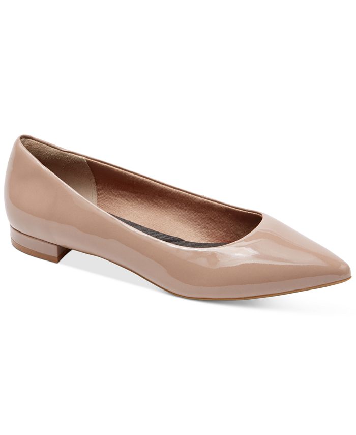 Rockport Women's Total Motion Adelyn Pointed-Toe Ballet Flats - Macy's