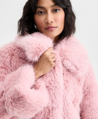 Women's Collared Faux-Fur Jacket, Macy's Exclusive