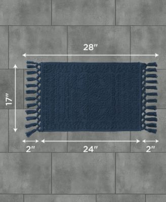 Nellore Fringe Cotton 17" x 28" Bath Rug