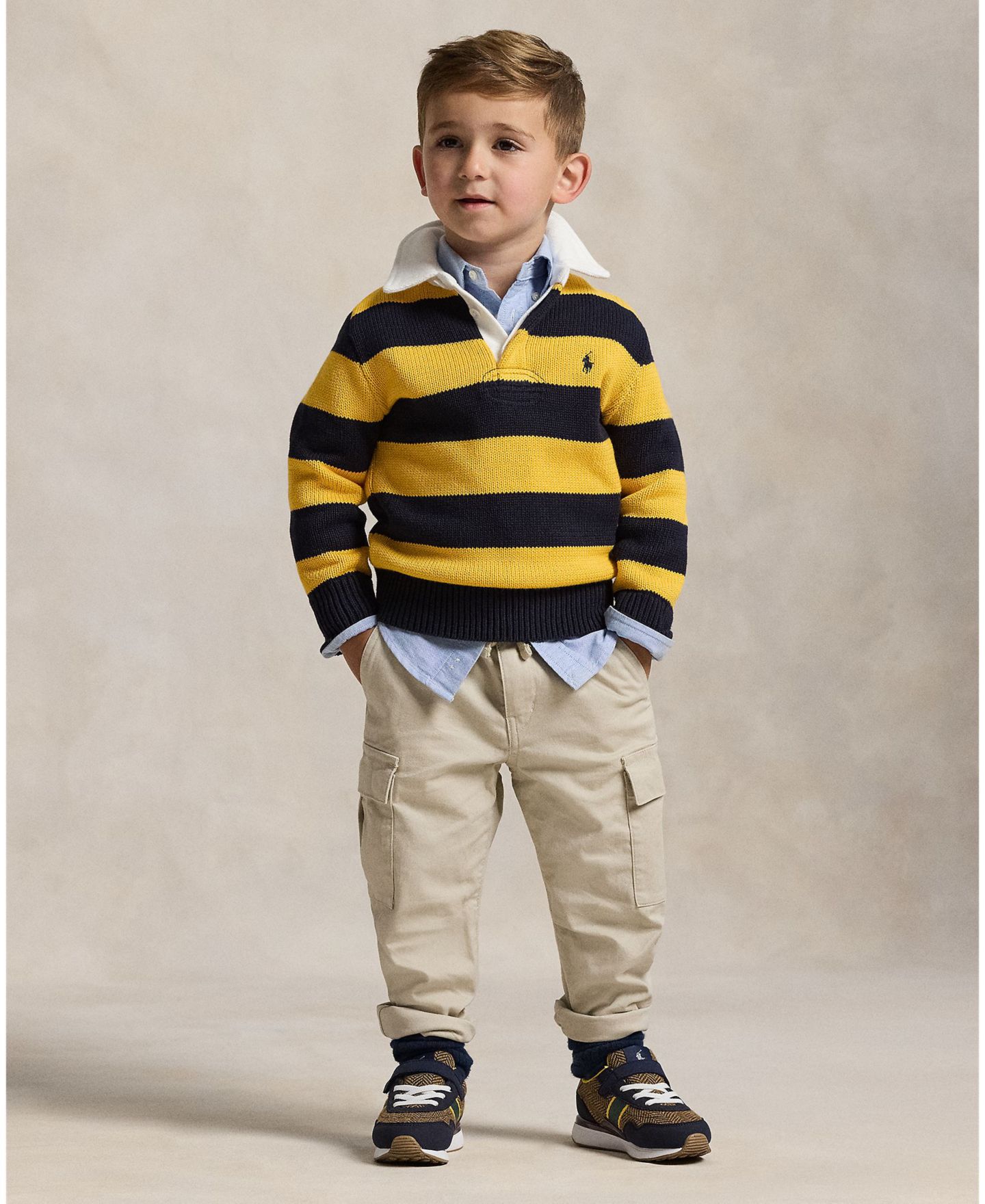 Брюки Polo Ralph Lauren Stretch Chino Cargo Pant для мальчиков, цвет: Серо-бежевый — фото 2