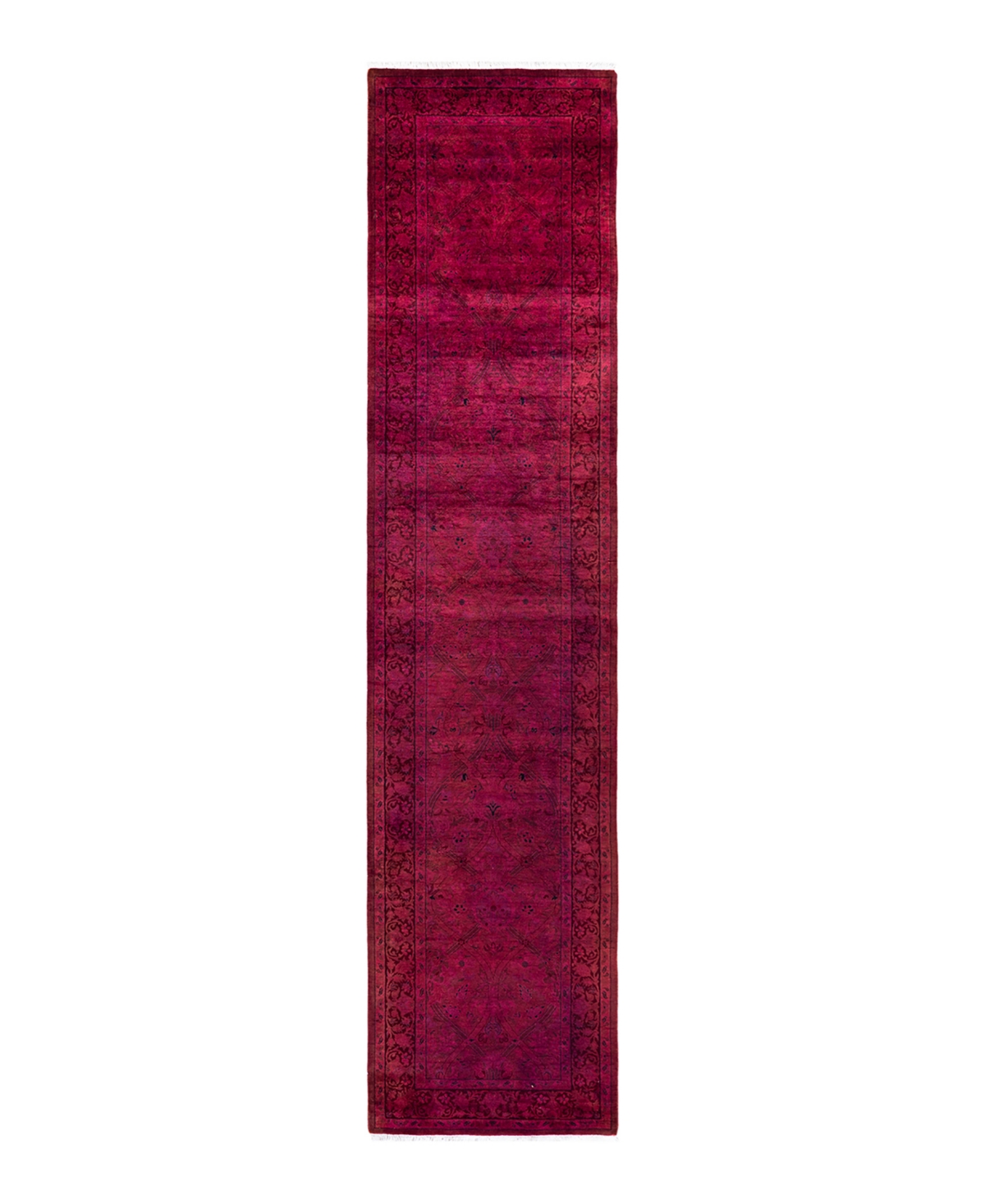 Adorn Hand Woven Rugs Fine Vibrance M1380 2'6"x10'10" Runner Area Rug In Red
