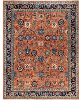 Adorn Hand Woven Rugs Serapi M0103 127 Rug Collection In Orange