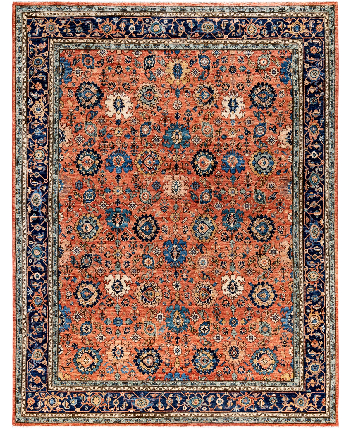 Adorn Hand Woven Rugs Serapi M0103-127 9'x11'9" Area Rug In Orange