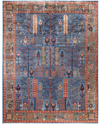 Adorn Hand Woven Rugs Serapi M0103 183 Rug Collection In Blue