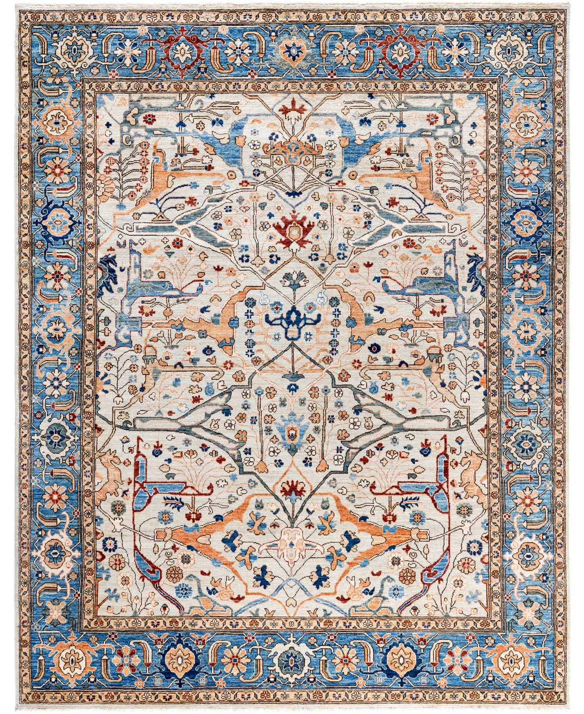 Adorn Hand Woven Rugs Serapi M0103-213 7'9"x9'9" Area Rug In White