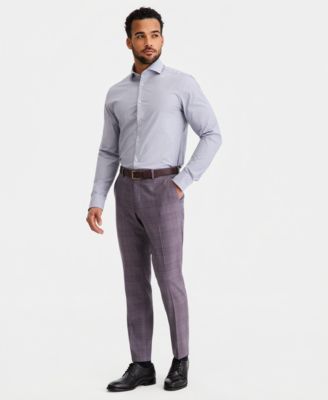 Men's Modern-Fit Plaid Suit Separate Pants