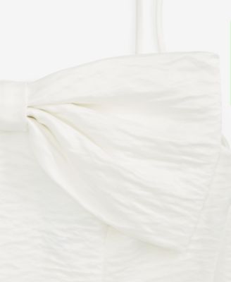 Woven Solid Bow Bandeau Top, Macy's Exclusive