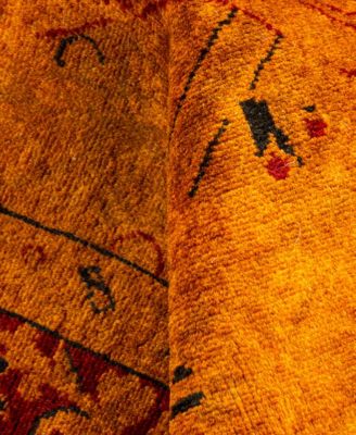 Adorn Hand Woven Rugs Fine Vibrance M1348 Rug Collection In Orange