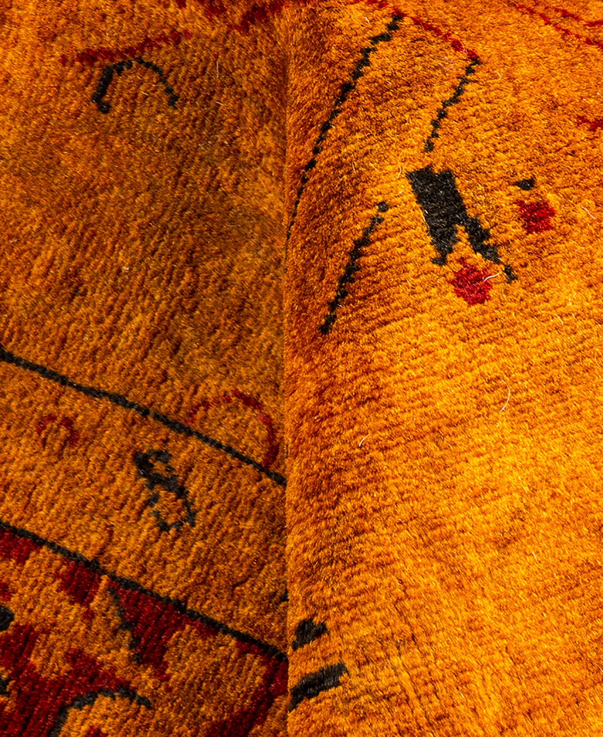 Adorn Hand Woven Rugs Fine Vibrance M1348 4'1"x6'2" Area Rug In Orange