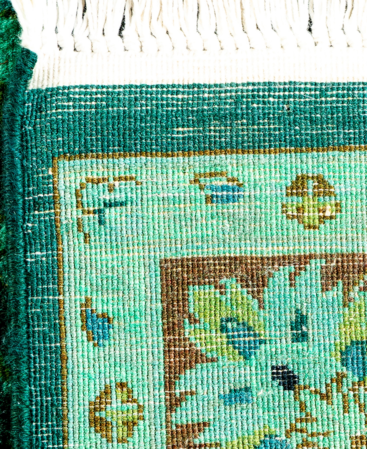 Adorn Hand Woven Rugs Fine Vibrance M1192 3'2"x5'2" Area Rug In Green