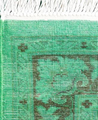 Adorn Hand Woven Rugs Fine Vibrance M1339 Rug Collection In Green