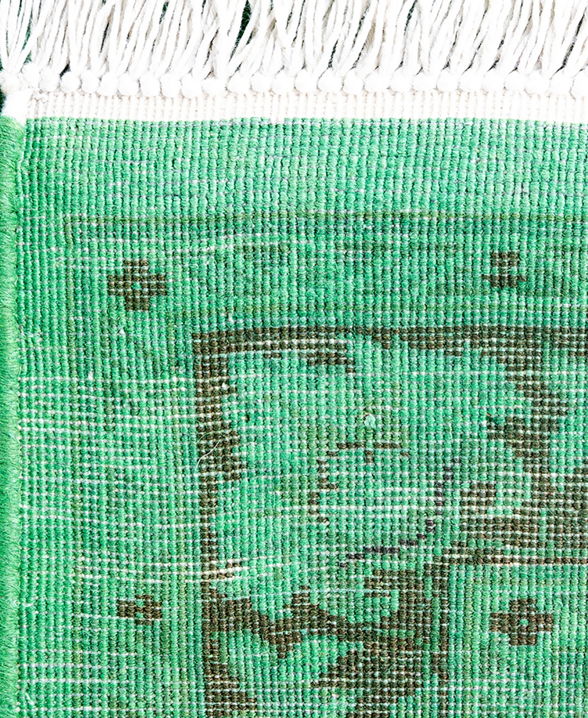 Adorn Hand Woven Rugs Fine Vibrance M1339 2'6"x10'2" Runner Area Rug In Green
