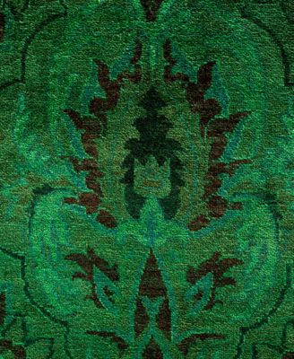 Adorn Hand Woven Rugs Fine Vibrance M1496 Rug Collection In Green