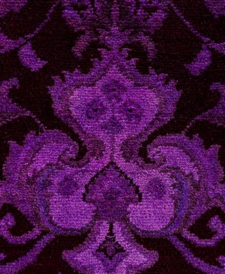 Adorn Hand Woven Rugs Fine Vibrance M1366 Rug Collection In Purple