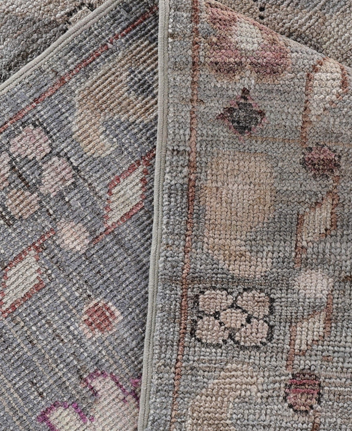 Adorn Hand Woven Rugs Colorful Oushak M0103-43 8'10"x11'10" Area Rug In Gray
