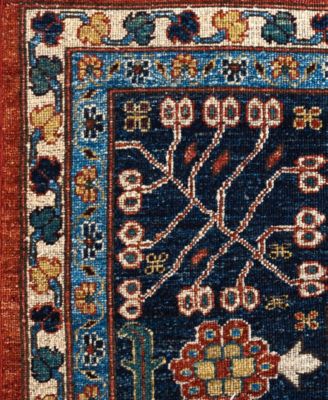 Adorn Hand Woven Rugs Serapi M0103 142 Rug Collection In Blue