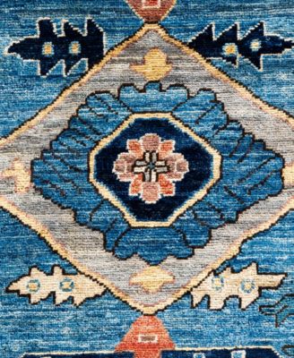 Adorn Hand Woven Rugs Serapi M0103 59 Rug Collection In Blue