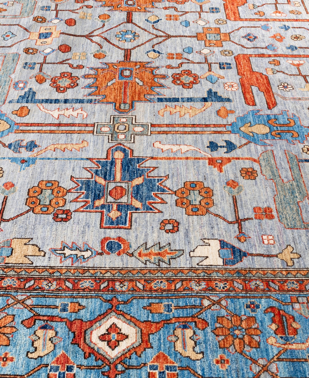 Adorn Hand Woven Rugs Serapi M0103-64 10'2"x14' Area Rug In Gray