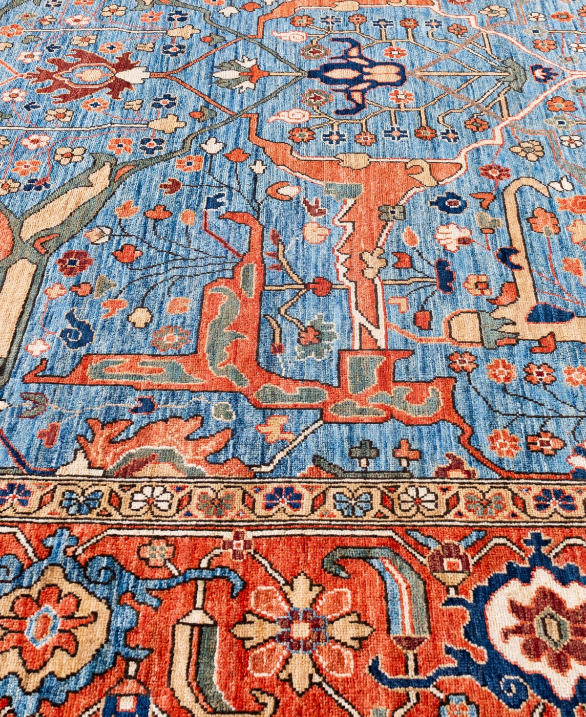Adorn Hand Woven Rugs Serapi M0103-99 9'x11'11" Area Rug In Blue