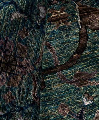 Adorn Hand Woven Rugs Serapi M0103 122 Rug Collection In Green