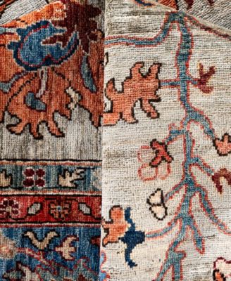 Adorn Hand Woven Rugs Serapi M0103 137 Rug Collection In Gray