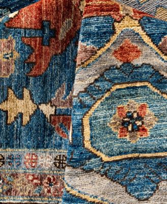 Adorn Hand Woven Rugs Serapi M0103 147 Rug Collection In Blue