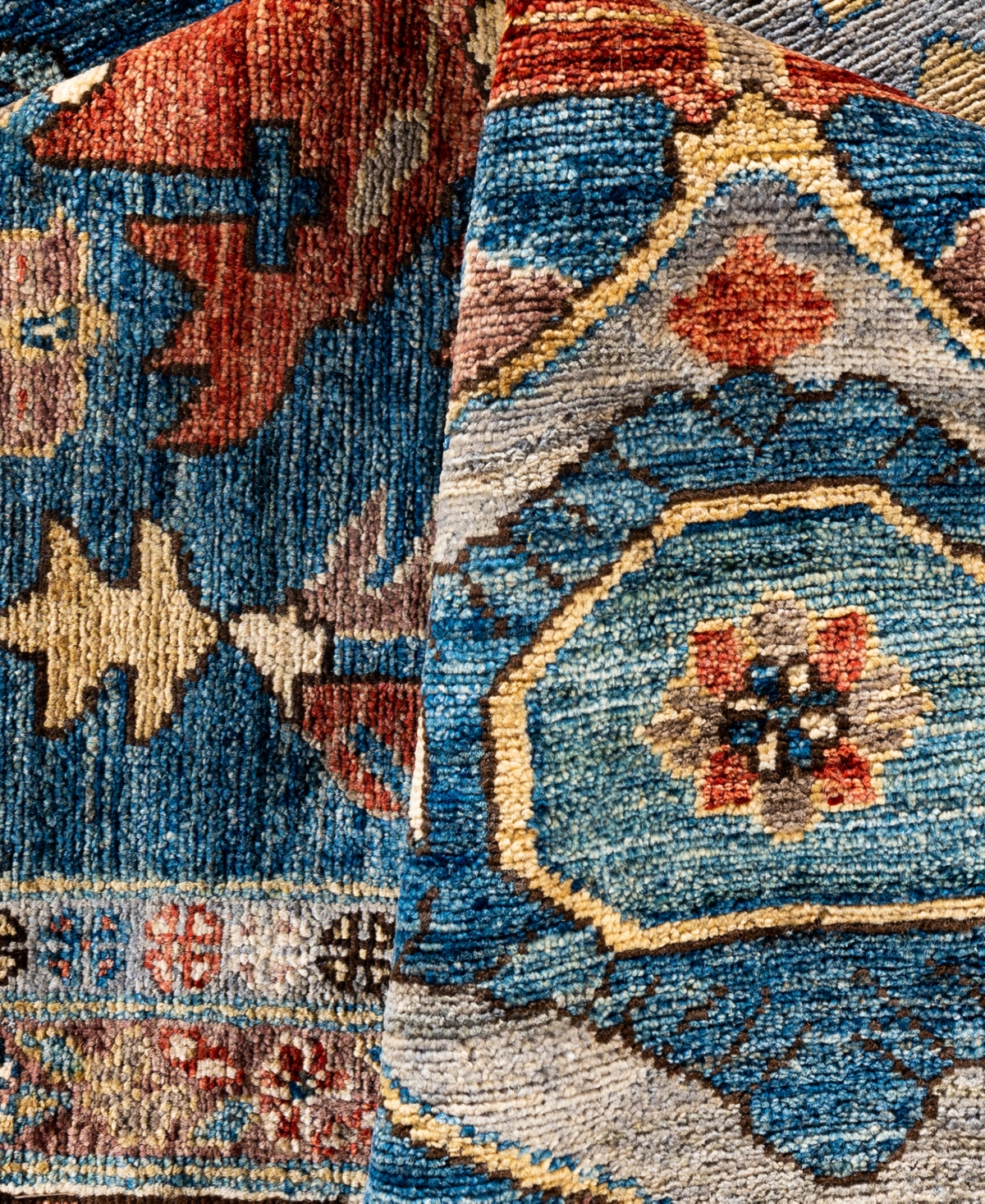 Adorn Hand Woven Rugs Serapi M0103-147 9'1"x11'9" Area Rug In Blue
