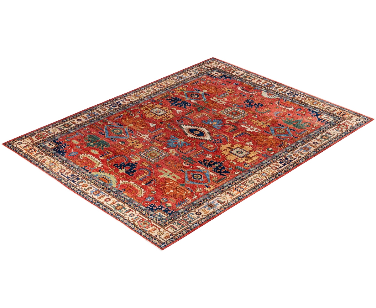 Adorn Hand Woven Rugs Serapi M0103-157 9'1"x11'10" Area Rug In Red