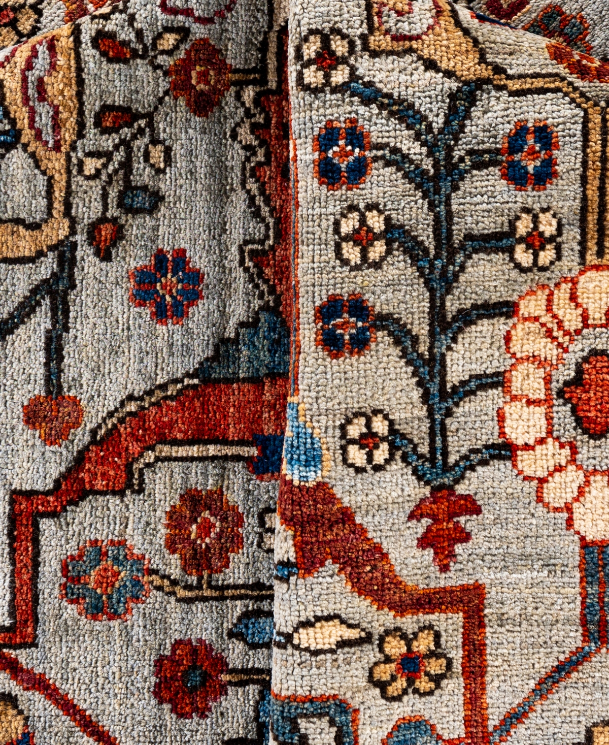 Adorn Hand Woven Rugs Serapi M0103-177 9'x12'3" Area Rug In Gray