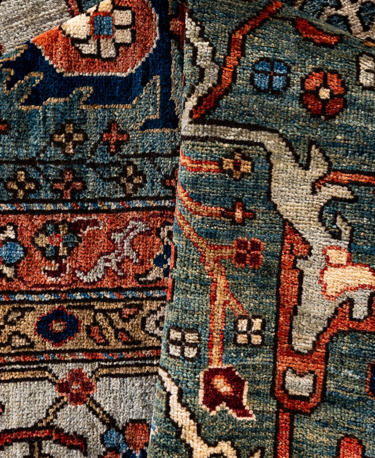 Adorn Hand Woven Rugs Serapi M0103-182 9'2"x12' Area Rug In Green