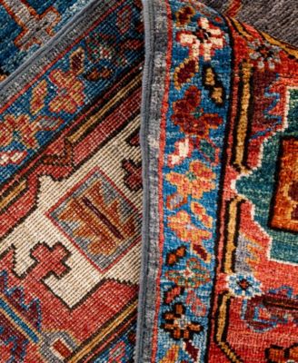 Adorn Hand Woven Rugs Serapi M0103 194 Rug Collection In Gray