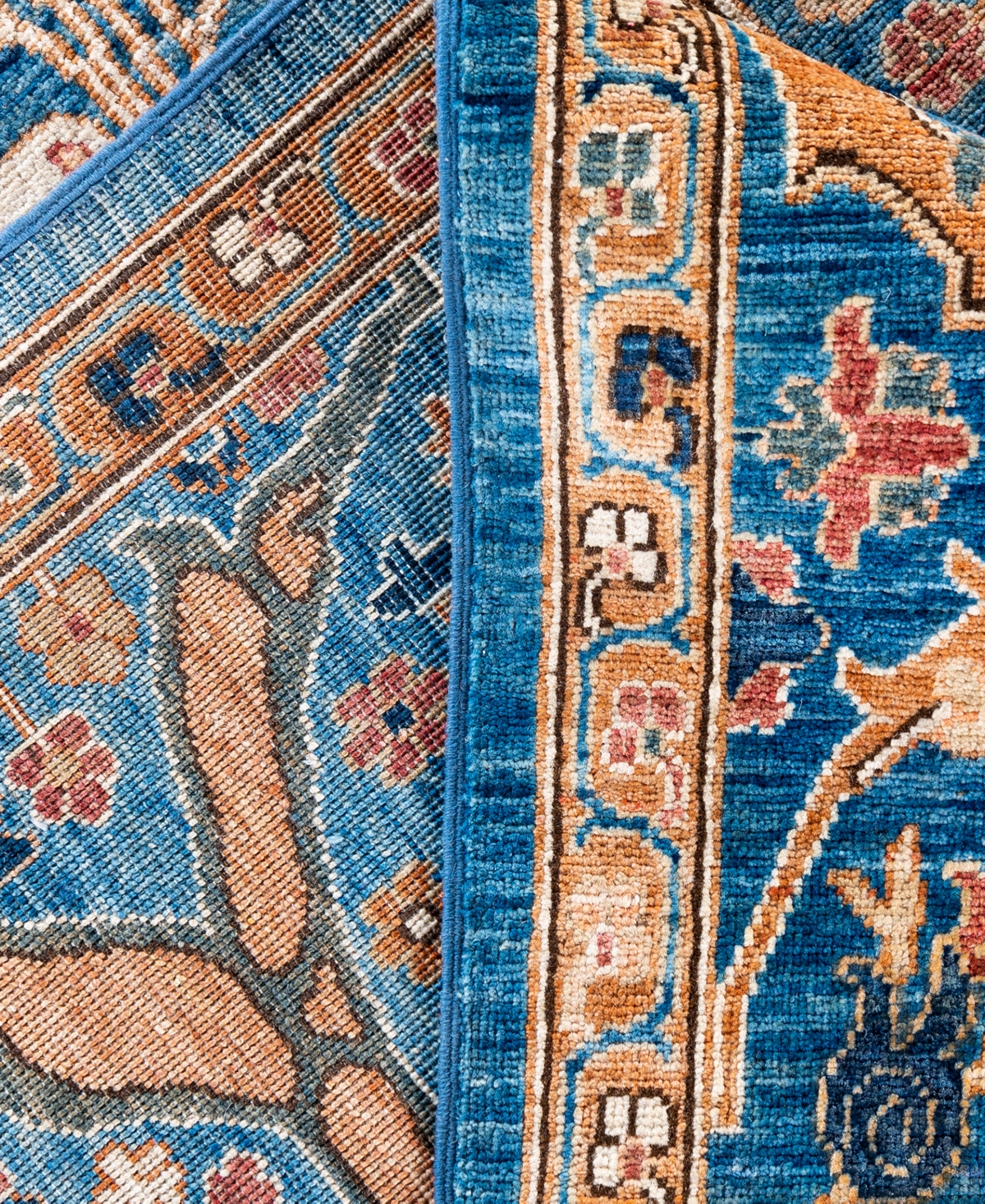 Adorn Hand Woven Rugs Serapi M0103-219 7'9"x9'9" Area Rug In Blue