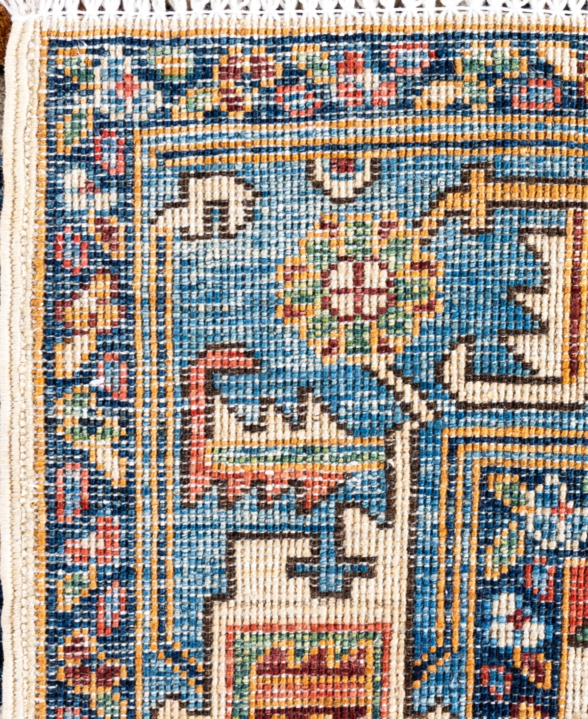 Adorn Hand Woven Rugs Serapi M0103-303 4'1"x6' Area Rug In White