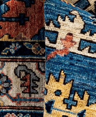 Adorn Hand Woven Rugs Serapi M0103 326 Rug Collection In Blue