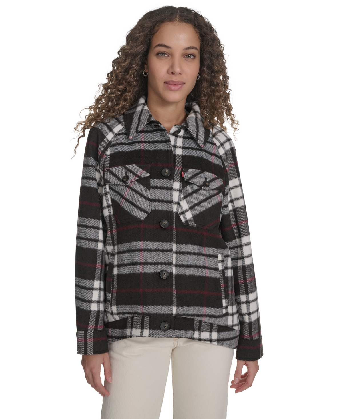 Levi's Women's Wool Blend Shirt Jacket In Black