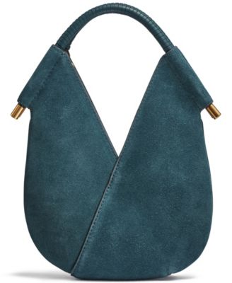 Suede Micro Crossbody Bag with Charm Hangoff