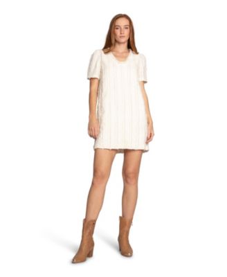 Solana Boho Fringe Mini Shift Dress