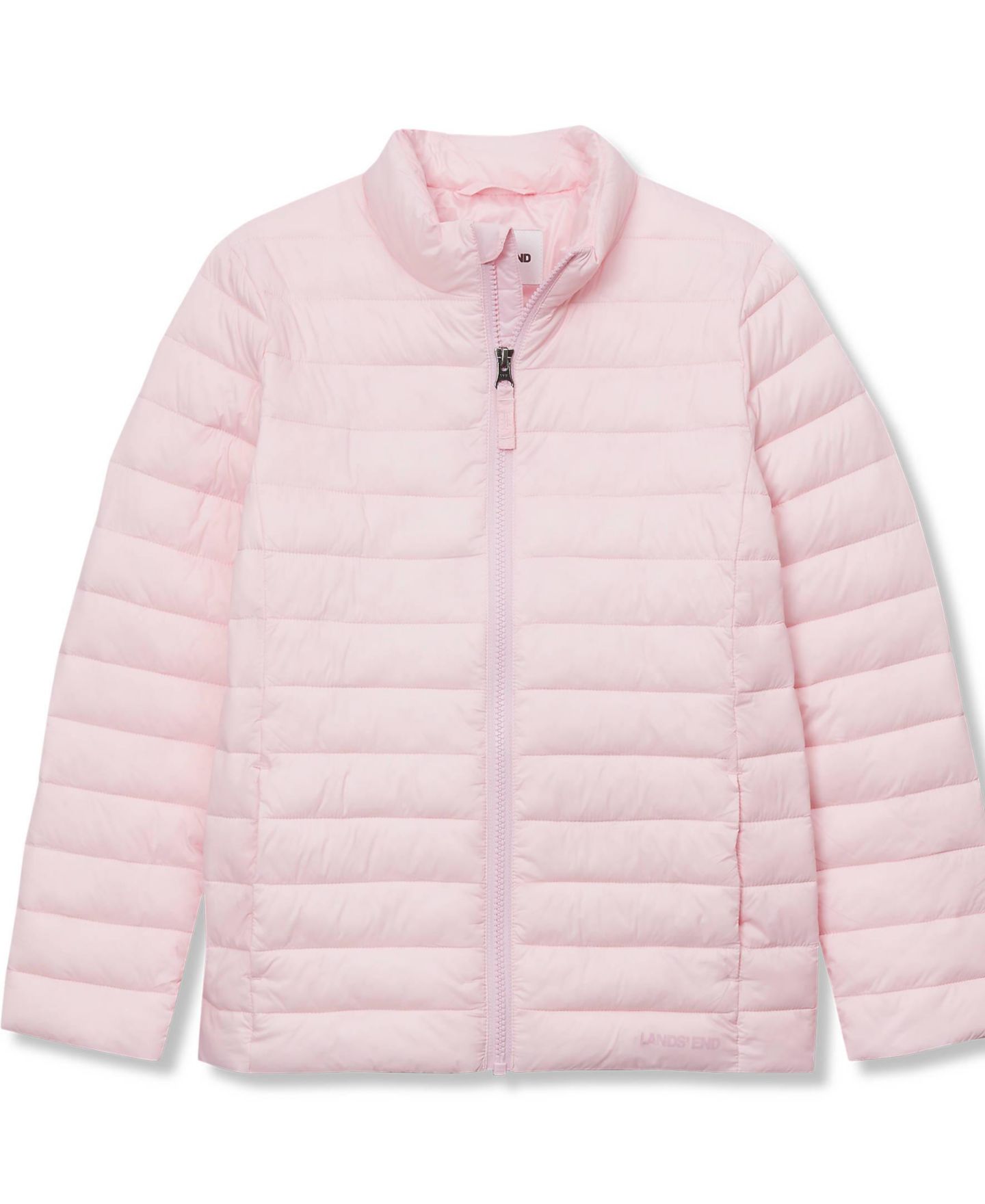Куртка Lands' End Husky FeatherFree Insulated Packable для девочек, цвет: Розовый — фото 2