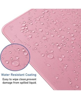 Large Extended Gaming Mouse Pad with Stitched Edges, (31.5X15.7In) Durable Non-Slip Natural Rubber Base, Waterproof Mat for Gamer/Desktop/Office