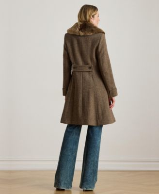 Women's Faux-Fur-Collar Coat