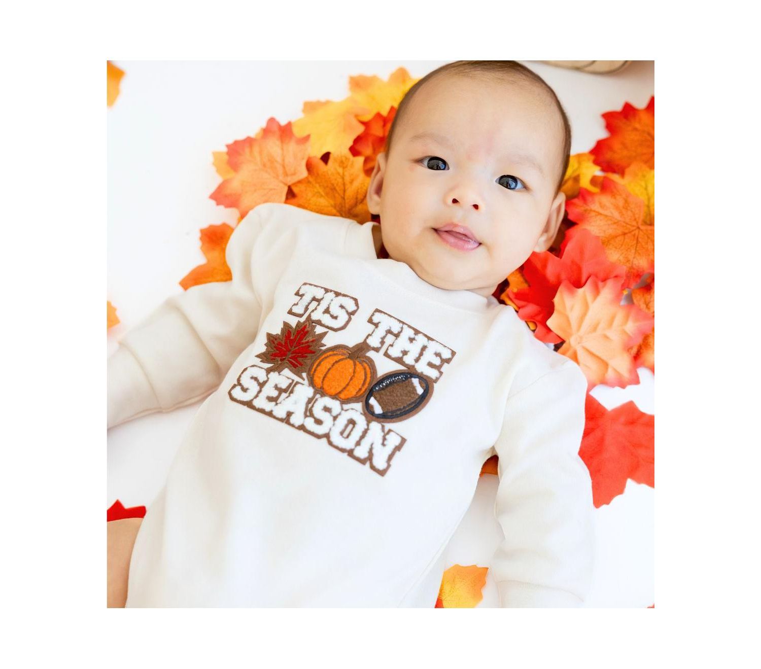Baby Boys Tis The Season Pumpkin Patch Long Sleeve Romper