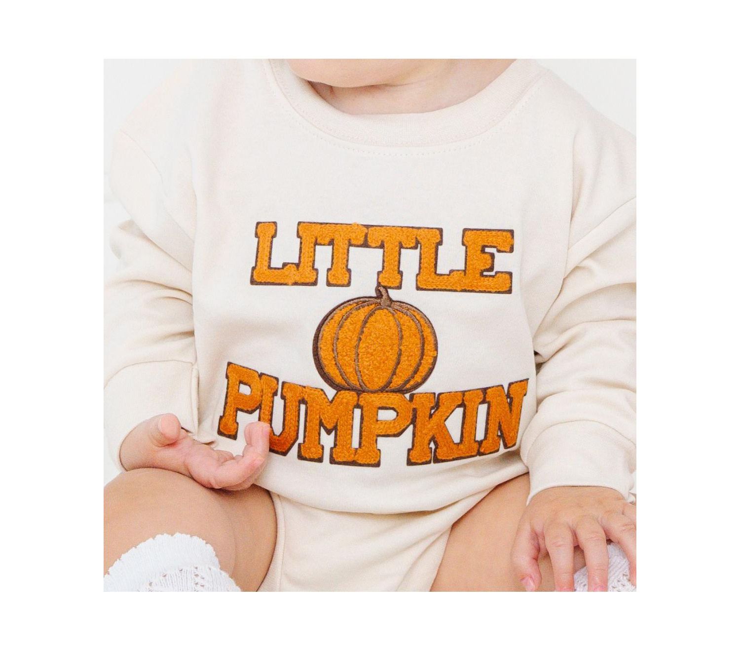 Baby Girl and Boy Little Pumpkin Patch Long Sleeve Romper