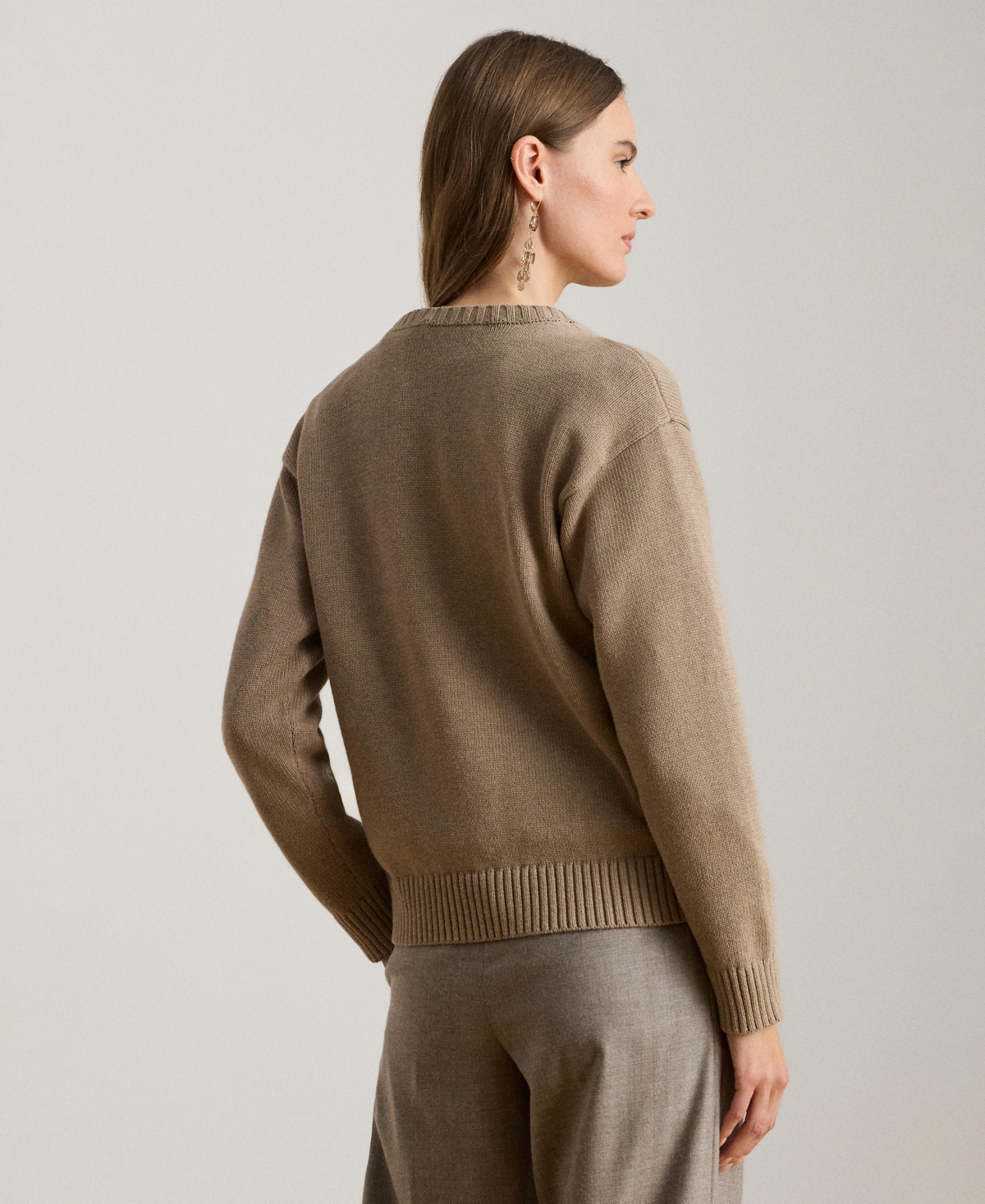 Ralph Lauren Intrised Sweater In Neutral