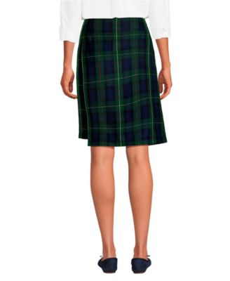 Women's Plaid A Line Tab Skort Top of Knee