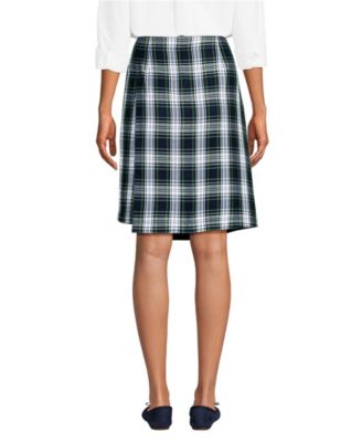 Women's Plaid A Line Tab Skort Top of Knee
