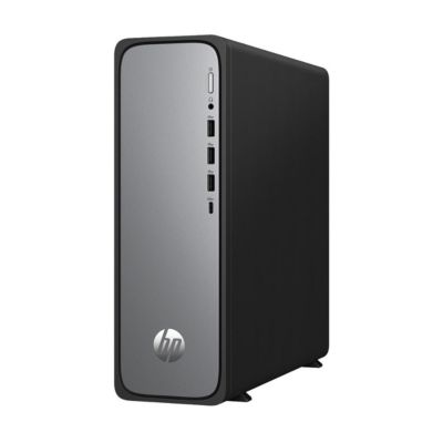 OmniDesk S03-0010 Desktop Computer, Intel 300 3.9GHz, 8GB RAM, 256GB SSD, Windows 11 Home, Jack Black/Meteor Silver